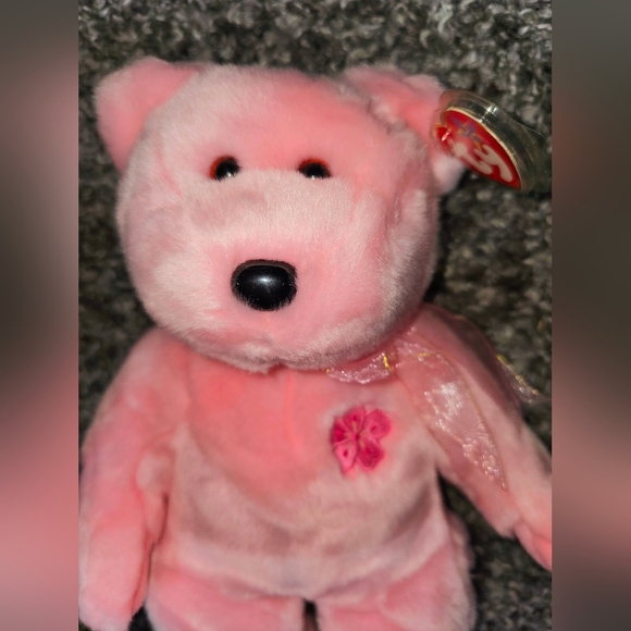 Ty Beanie Buddy Sakura Japan Exclusive Pink Teddy Bear Cherry Blossom 14" - Picture 2 of 3